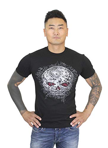 Harley-Davidson Mens Classic Soul Willie G Skull Web Black Short Sleeve T-Shirt (Large)