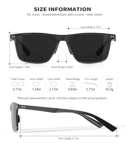 Image of ANYLUV Mens Sunglasses Polarized Upgraded Carbon Fiber Temple Sun Glasses Fashion Driving with UV Protection