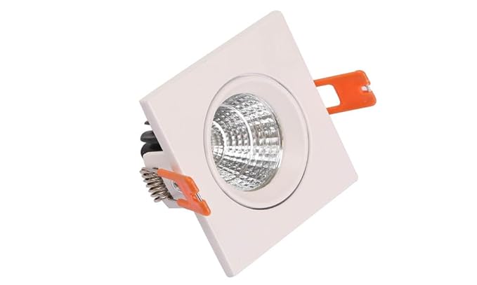 LAFIT Cupide 6 Watt Recessed Spot Light | Compact and Bright 65000 Kelvin Cool White Light Square Shape LED Downlight | Pack of 5