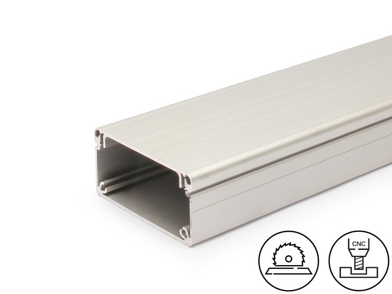 Kabelkanal und Deckel aus Aluminium Profil 40 x 80 Alu: 2000mm