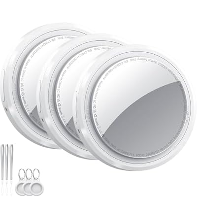 QCOQ - Smart Tracker Tag 3 Pack Buscador de Objetos Bluetooth Funciona con Buscar Apple sólo iOS Localizador Bluetooth Rastreador para Llaves Cartera Equipaje Mochila Batería Reemplazable