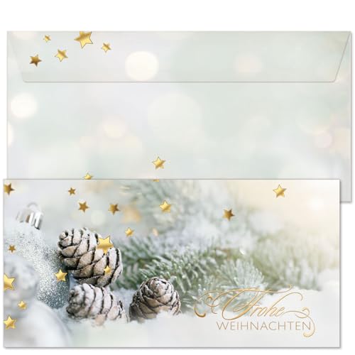 GESCHENKGUTSCHEINcom - 50 Blanko Gutscheine mit Umschlag - Formulare mit Vordruck für Weihnachten weihnachtlich X9286-1-50