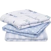 Lange En Coton Mousseline Aden + Anais Harry Potter 120x120 Cm - Couverture Bébé Polyvalente - Gris Et Blanc