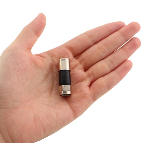 20 conectores coaxiales RG6 negros resistentes al clima miniatura 5