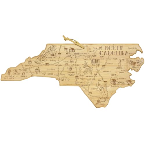 Destination North Carolina State Shaped Cutting Board