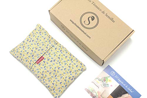 Saco Térmico de Semillas terapia calor seco para microondas (23 x 15 CM) (Aroma Lavanda, Jardin)