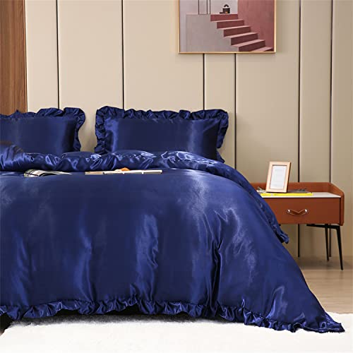 Freyamy Bettwäsche 155x220cm 2tlg Glatt Luxus Seide Bettwäsche Set – Ansicht 2