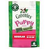 Greenies Veterinarian-Recommended Natural Dental Puppy Treats Regular Size, 6 oz. Pack, 6 Count