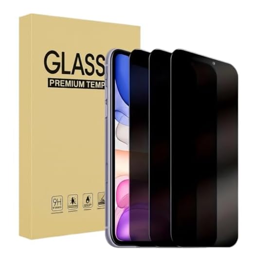 3 Pack Privacy Screen Protector for iPhone 16 Pro Max [6.9 inch] Dynamic Island Compatible,Anti Spy Tempered Glass
