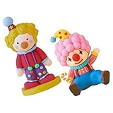 Décorations de fête sur le thème des clowns : leur adorable apparence de clown s’harmonise avec de nombreux styles de décoration intérieure. figurines miniatures de clowns