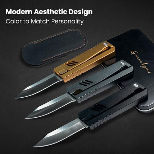 Image of Utility Pocket Knife, Folding Survival Knife (Obsidian Black) - 6.9 inch Tactical Outdoor, Ideal for Hunting, Fishing, Camping, EDC, Self-Defense, Emergency Rescue, Sharp Blade, Lightweight Aluminum Handle, One-Handed Opening, Easy to Sharpen, Compact, Portable, Multipurpose Outdoor Tool, Perfect for Hiking, Travel, Survival Gear, Heavy Duty, Rust-Resistant, Durable Stainless Steel Blade, Handy Everyday Carry