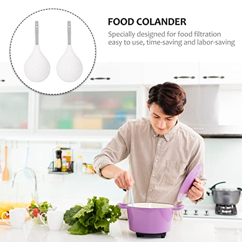 Hemoton 2 peças de colheres vazadas para cozinhar, servir, escumadeira, coador de alimentos, escorre