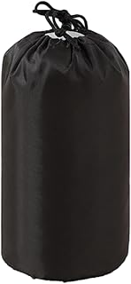 XMCHQ ダウンジャケット収納バッグ, 旅行用衣類圧縮バッグ, 軽量ポータブル巾着オーガナイザー (黒, M)