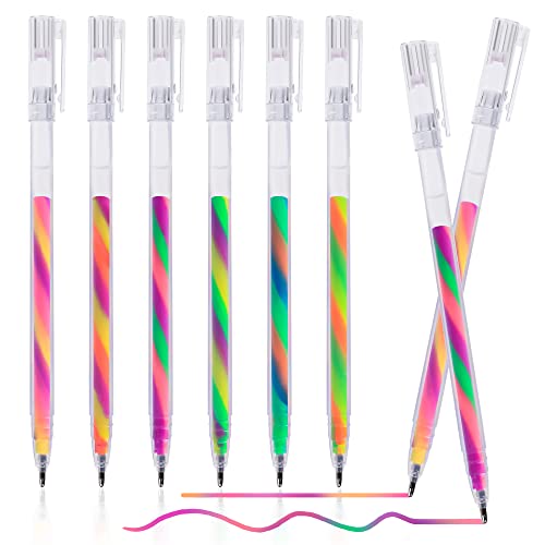 Zscm 6 Pack Mixing Of 3 Colors Magic Neon Gel Pens Kawaii Color Changing Ballpoint Pen Set For Adult Coloring Books, Doodling Scrapbooking Sketching Journaling, Artist Illustrating #TOP15