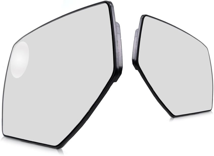 KarParts360 for Chevy Silverado 1500 2014-2019 Mirror Glass Driver & Passenger Side Pair Heated Non-Towing, w/Blind Spot Glass, w/Backing Plate, All Cab Types, Flat Glass Type GM1324145, GM1325145