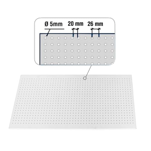 Miniatura 4 de Simon Rack Organizador Herramientas Pared, Incluye 8 Ganchos, 1200x600 Mm, Blanco - Simonwork