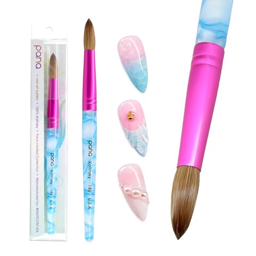 PANA USA Acrylic Nail Brush Pure Kolinsky Hair Acrylic White
