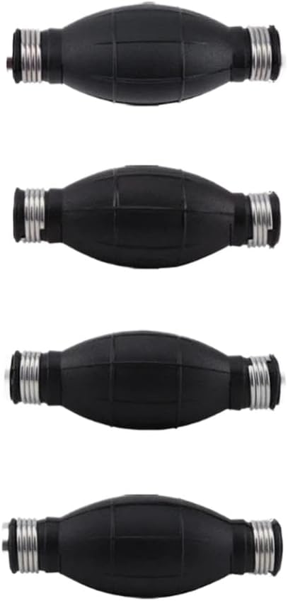 Hand Fuel Pump Line Rubber Aluminum Hand Primer Bulb 6 8 10 12mm Diesel Oil Transfer Petrol With Hose Compatible With Car Marine Outboard(10mm)