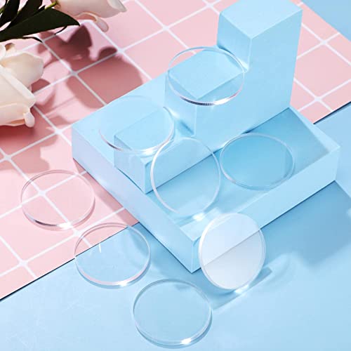 24 Pieces Acrylic Circle Discs Transparent Discs For Painting, Thick Clear Round Acrylic Sheet Acrylic Ornaments Acrylic Circle Disc Ornament Blanks For Diy, Art Crafts, Engraving (1.5 Inch) #TOP6