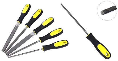 Image of Diy Crafts India 686 Wood File Steel File Rasp 8'' Inch Round /Flat /Square /Triangle /Half-round Metal Files, Multicolor