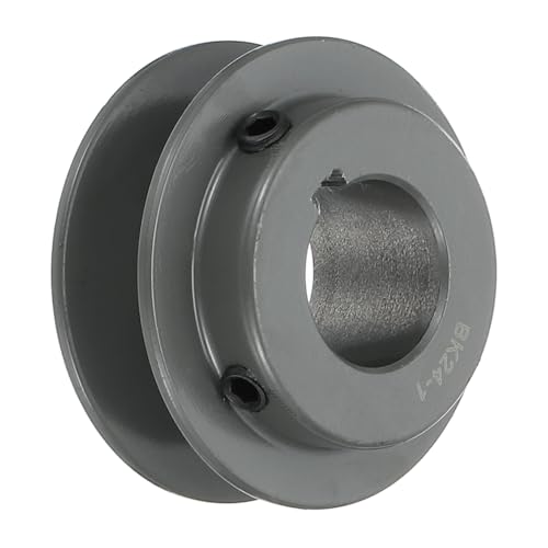 sourcing map BK24-1 Keilriemenscheibe, 2,5 cm Bohrung, 6,4 cm Außendurchmesser, Einzelrillen-Webscheibe, Bohrung, Gusseisen, Riemenabschnitt für 3 l oder B-Riemen