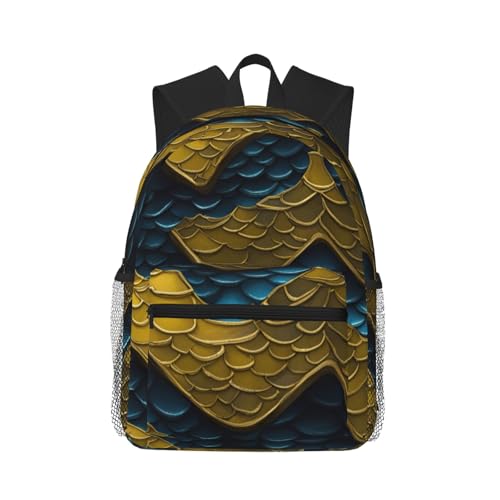 Mochila ligera de escamas de dragón impermeable para tus viajes diarios