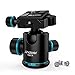 Andoer Tripod Head, Tripod Ball Head 360 Degree Rotating Panoramic Ball Head with Quick Release Plate, Max Load 8kg 17.64lbs for Tripod Monopod Slider DSLR Camera