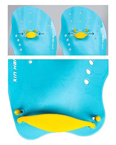 Deeyota Swimming Paddles Aquatic Gloves Hand Webbed Flippers Hand Paddles For Swim Training, Webbed Paddles Swim Flippers With Adjustable Straps For Women Men (Pink S) #TOP4