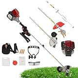 YIYIONCE 35.88CC Weed Wacker Gas Powered String Trimmer 4-Stroke Lawn Edger, 0.75KW Powerful Brush Cutter with 2 Blade Heads Grass Tools Weed Eater for Garden Yard & Urban Greening | US Stock