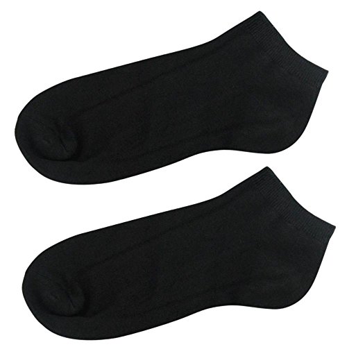 24 Womens Athletic Ankle Socks Low Cut Fit Crew Sports Black Footies Size 9-11