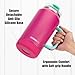 Hydraful 64 oz Tumbler with Handle and Straw - 100% Leak-Proof - Insulated Cup Reusable Stainless Steel Large Water Bottle Travel Mug for Gym, Hiking, and Camping - Gifts for Women Men Him Her
