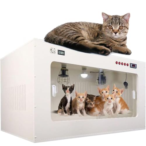 Incubadora de cachorros, caja inteligente de cría de animales de temperatura constante para mascotas, gran guardería para perros y gatos, adecuada para cachorros, 80 x 50 x 50 cm