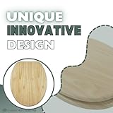 Marco Paul Heavy Duty Black Glitter Wooden Toilet Seat 18" Strong MDF Oval Toilet Seat with Hinges Universal Fit Toilet Seats for Busy Homes Office Ensuites Replacement Loo Seats - Image 5