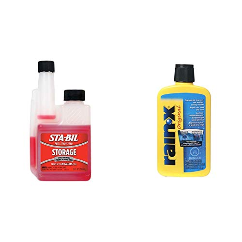 Sta-Bil 22208 Fuel Stabilizer, 8. Fluid_Ounces + Rainx 800002243 Yellow Windshield Treatment, 7. Fluid_Ounces #TOP27