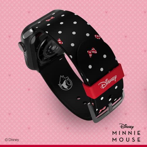 Disney – Minnie Mouse Polka Noir Smartwatch Band - Officially Licensed, Compatible With Every Size & Series Of Apple Watch (Watch Not Included) #TOP3