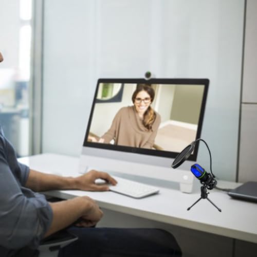 Genérico Micrófono USB para Streaming,Micrófono De Condensador para Juegos - Accesorio con Cancelación De Ruido Inteligente para Grabación De Voz En Juegos Llamadas Y Videollamadas - imagen 9