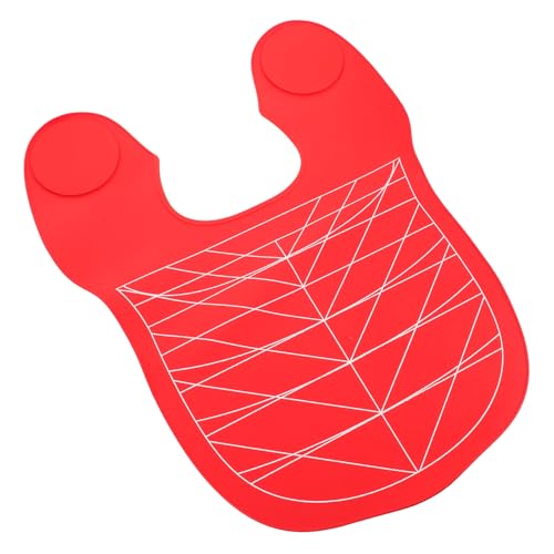 Capa de corte de pelo antif静tica roja con silicona miniatura 1