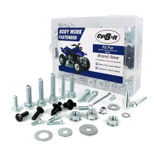 Image of ATV 200PCS Body Bolt Kit Fit for WARRIOR 350 GRIZZLY 300 125 450 350 400 550 600 70 660 700 GRIZZLY 80 90 GRIZZLY HUNTER WOLVERINE 350 Bodywork Screws Bolts Fasteners Kit