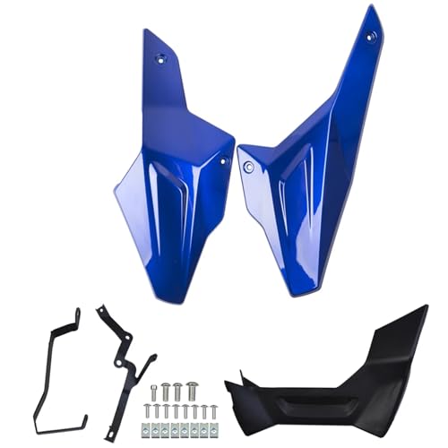 Carénage moteur BMW F900R bleu pour stopper les impacts de gravillons sous le bloc