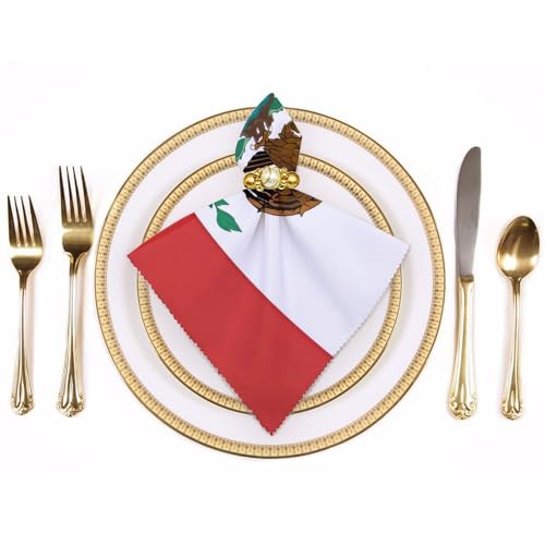 Servilletas de Tela con Diseño de Bandera de México 18.7 x 18.7 in miniatura 3
