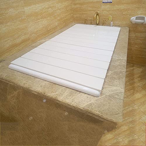 Couvercle de baignoire anti-poussière volet isolant blanc pliable - 7