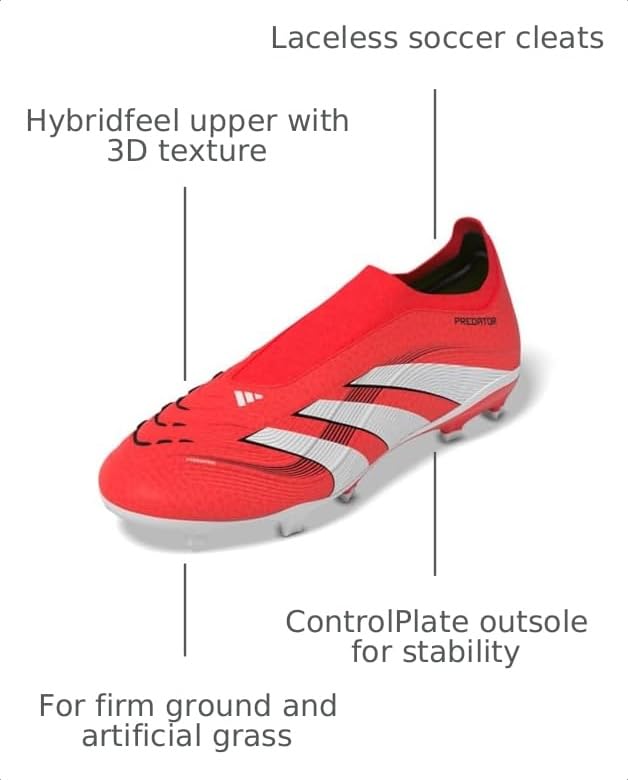 Image of adidas League Laceless Firm GroundMulti Ground Soccer Cleats - Black