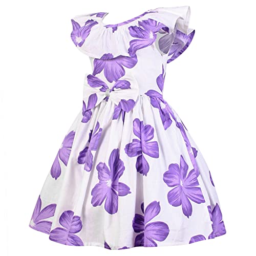 Image of Alina Enterprises Cotton Floral Digital Printed Girl's Frock for Summer