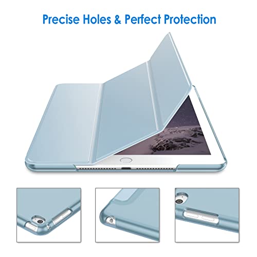 Image of JETech Case for iPad Air 2 (2nd Generation), Smart Cover Auto Wake /Sleep (Light Blue)