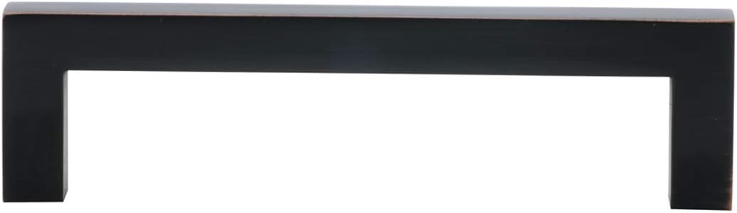 Amazon Basics Modern Square Cabinet Pull Handle, 3.34-inch Length (3-inch Hole Center), Oil Rubbed Bronze, 10-pack
