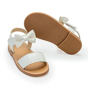 Meckior Toddler Girls Sandals for Little Girls Wedding Dress Sandals Open Toe Non-Slip Summer Beach Pool Shoes (Toddler/Little Kid)