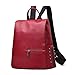 Produktbild ZWBP Weiblich Der Neue Rucksack Student Fashion Wilder Rucksack Reise Kulturbeutel Kleidersäcke for die Reise (Color : Wine red, Size : Free Size)