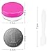 SumDirect 5 Gram Cosmetic Containers - 100Pcs Sample Jars with Hotpink Lids, Small Plastic Makeup Sample Containers with Organza 10 Pcs Bags and a Scoop