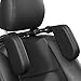 HommyFine Reposacabezas Coche con Barra Deslizante Ajustable, Cuello Almohada de Viaje para Asiento de Automóvil para Adultos y Niños Negro