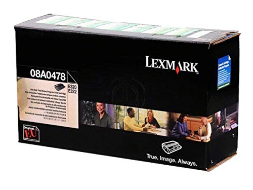Toner Lexmark Optra E 322 noir original 8A0478 pour imprimante laser